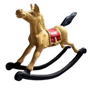 1930’s Vintage Cast Iron Rocking Horse Doorstop / Toy